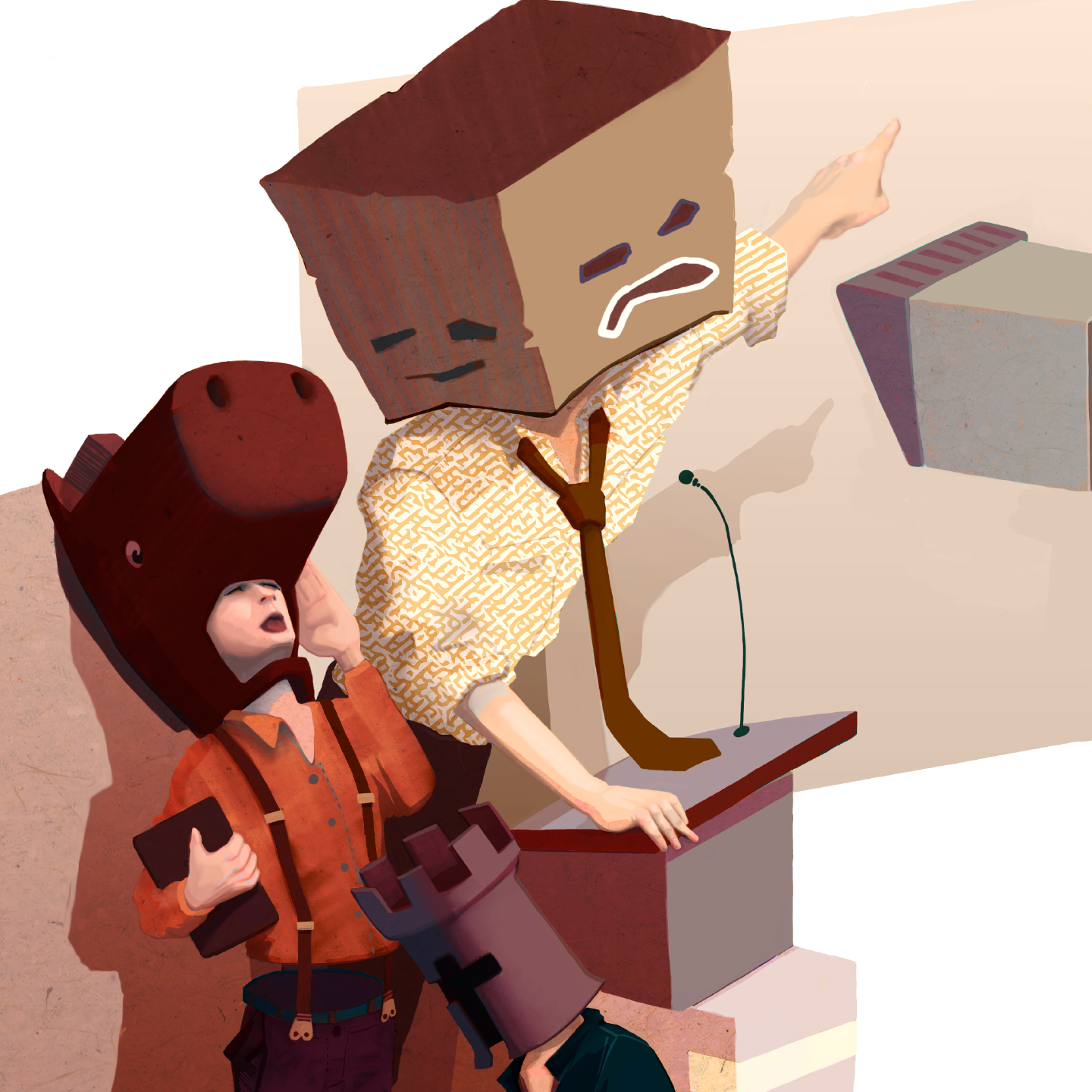 illustratie - empty communication - politiek strategische onzin